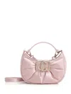 Jimmy Choo Edie Mini Embellished Ruched Satin Shoulder Bag