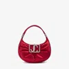 Jimmy Choo Mini Edie Top-handle Bag In Ruby Red/light Gold