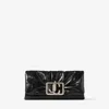 Jimmy Choo Edie Wallet With Chain In Black