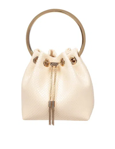 Jimmy Choo Elaphe Snakeskin Print Leather Handbag
