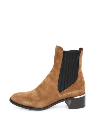 Pre-owned Jimmy Choo Elasticated-side Ankle Boots In Brown