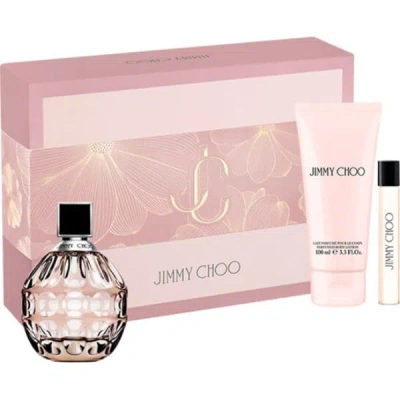 Jimmy Choo Elegant 3-piece Fragrance Set: 100ml Edp Spray + 7.5ml Mini Edp + 100ml Body Lotion In Transparent