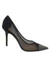 Jimmy Choo Elegant Black Mesh Crystal Pumps In Black