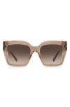 Jimmy Choo Elenigs 53mm Square Sunglasses In Nude/brown Gradient