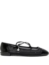 Jimmy Choo Eleri Ballerinas In Soft Spazzolato Leather In Black