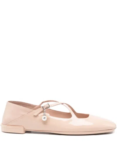 Jimmy Choo Eleri Ballet Flats In Neutral