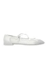 Jimmy Choo Eleri Ballerina Shoes Featuring Mesh Panel In White