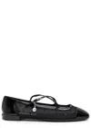 Jimmy Choo Eleri Embroidered Mesh Ballerina Flats In Black