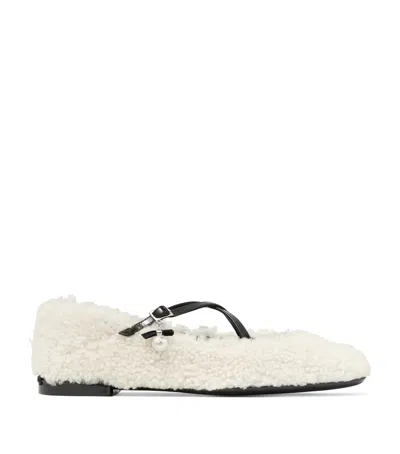 Jimmy Choo Eleri Shearling Ballerina Flats