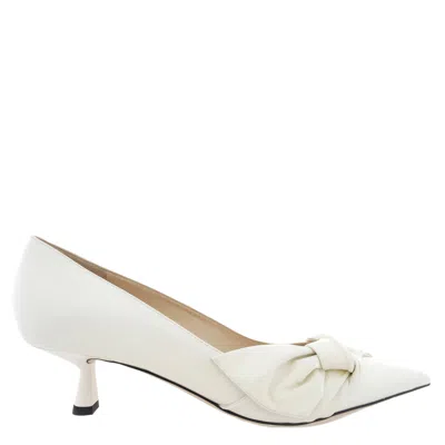 Jimmy Choo Elinor 45 Patent Pointed-toe Pumps In White