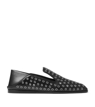 JIMMY CHOO ELIOT NAPPA EYELET BALLET FLATS