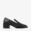 Jimmy Choo Elliot 45 Nappa Heeled Loafers In Black