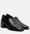 Jimmy Choo Elliot 45 Buffalo Leather Heeled Loafers In Black