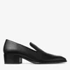 Jimmy Choo 45mm Eliot Leather Loafers In Black
