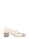 Jimmy Choo Heels In Panna/argento