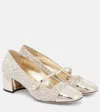 Jimmy Choo Embellished Leather Elisa 45 Pumps In Gold