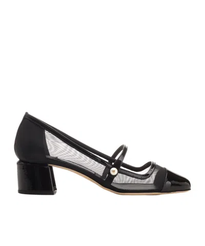 Jimmy Choo 45mm Elisa Mesh Mary Jane Pumps In Black