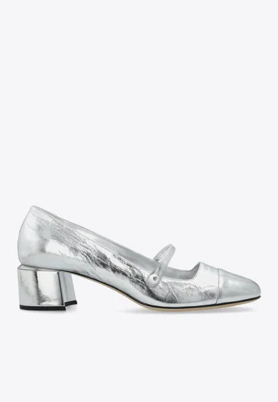 JIMMY CHOO ELISA 45 LEATHER PUMPS