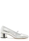 Jimmy Choo 45 Elisa Square Toe Pumps In Silver