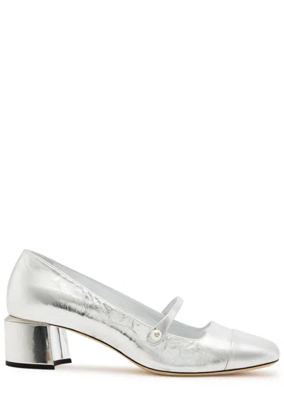JIMMY CHOO JIMMY CHOO ELISA 45 METALLIC LEATHER PUMPS