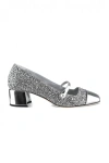 Jimmy Choo Women Elisa Glitter Fabric Pumps In Silver