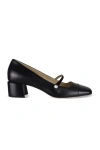 Jimmy Choo 'elisa 45' Black Pumps With Pearl Detail