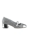 Jimmy Choo Women Elisa Glitter Fabric Pumps In Silver