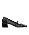 Jimmy Choo Elisa Mesh Mary Jane Ballerina Pumps In Black