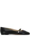 Jimmy Choo Elisa Ballet Flats In Schwarz