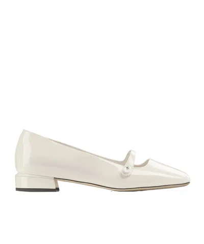 Jimmy Choo Elisa Ballerina Pumps In White
