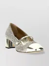 Jimmy Choo 'elisa' Block Heel Pumps With Glitter Finish