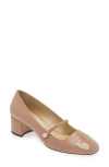 Jimmy Choo Elisa 45 Leather Mary Jane Pumps In Ballet Pink/ Ballet Pink