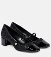 Jimmy Choo 'elisa 45' Black Pumps With Pearl Detail In Black