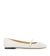 Jimmy Choo Elisa Ballet Flats In White