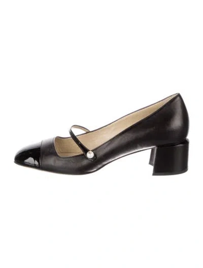 Pre-owned Jimmy Choo Elisa Leather Pumps In Black