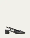 Jimmy Choo Patent Leather Pumps With Slingback And Decorative Button