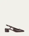 Jimmy Choo Elisa Leather Slingback Pumps In Burgundy