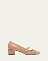 Jimmy Choo Elisa 45 Square-toe Pumps In Ballet Pink