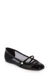 Jimmy Choo Elisa Mesh Flat In Black/ Black