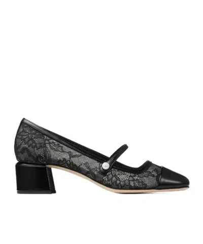 Jimmy Choo Elisa Mesh Pumps In Black