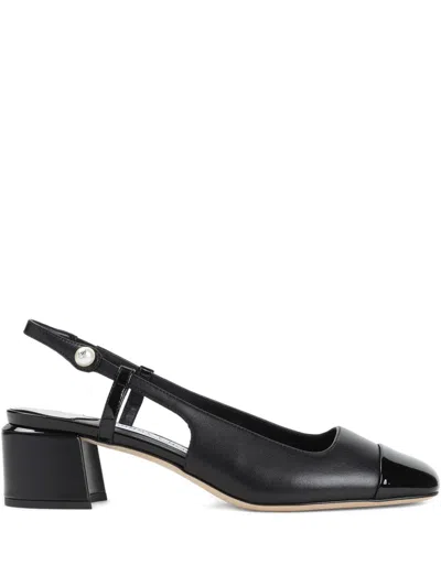 Jimmy Choo Elisa Patent Leather Slingback Pumps In Black