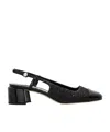 Jimmy Choo Patent Leather Pumps With Slingback And Decorative Button