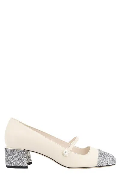 Jimmy Choo Elisa 45mm Pumps In White