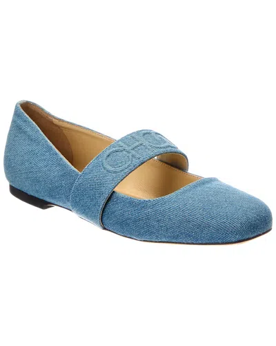 Jimmy Choo Ellerby Denim Flat In Multi