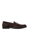 Jimmy Choo Ellis Suede Loafers In Brown