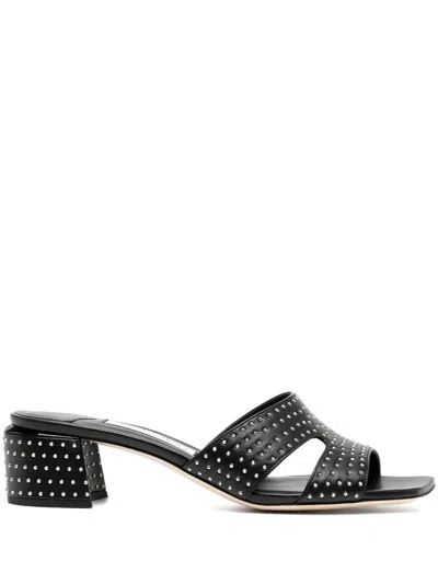 Jimmy Choo Ellison 48mm Mules In Black