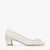 Jimmy Choo Elme 45 Pearl Embellished Pumps In Neutral