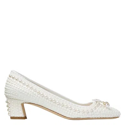 Jimmy Choo Elme 45 Pearl Embellished  Pumps In Multi