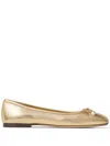 Jimmy Choo Elme Ballerina Flats In Gold