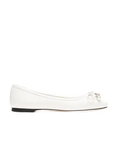 JIMMY CHOO JIMMY CHOO ELME EMBELLISHED FLAT SHOES